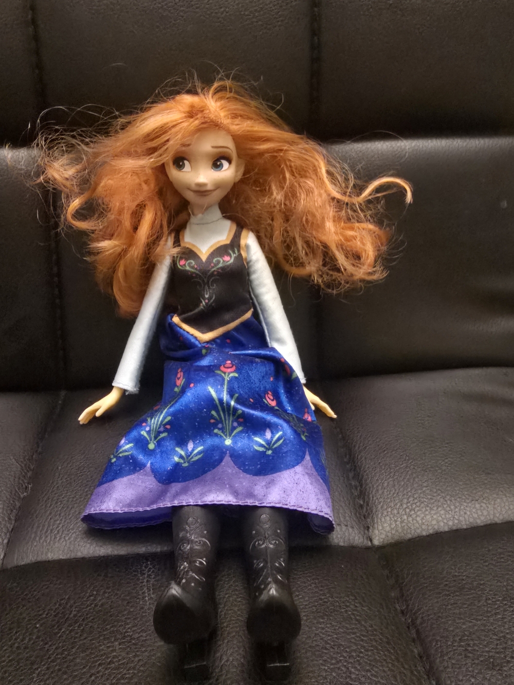 Disney Anna Redhead Doll in Blue & Purple Dress